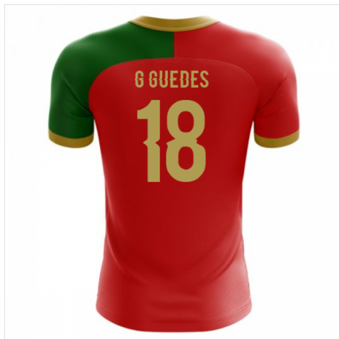 2024-2025 Portugal Flag Home Concept Football Shirt (G Guedes 18) - Kids