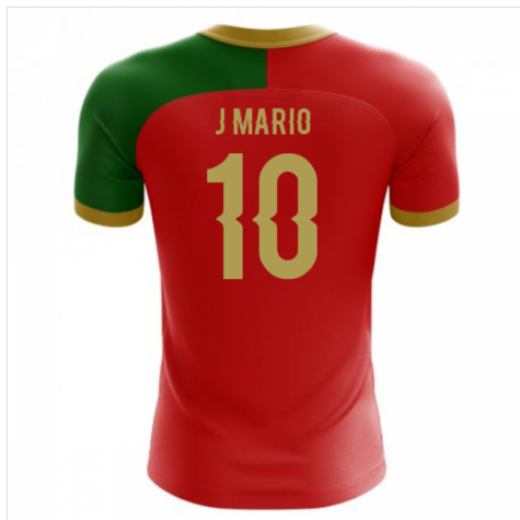 2025-2026 Portugal Flag Home Concept Football Shirt (J.Mario 10)