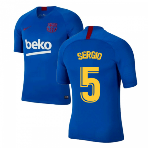 2019-2020 Barcelona Nike Training Shirt (Blue) - Kids (SERGIO 5)