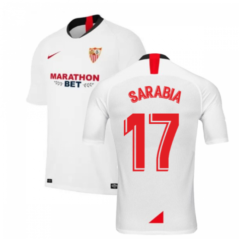 2019-2020 Sevilla Home Nike Football Shirt (SARABIA 17)