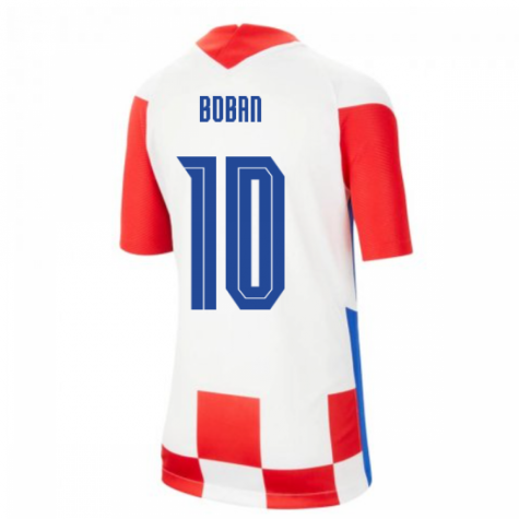 2020-2021 Croatia Home Nike Football Shirt (Kids) (BOBAN 10)