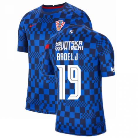 2020-2021 Croatia Pre-Match Training Shirt (Blue) - Kids (BADELJ 19)