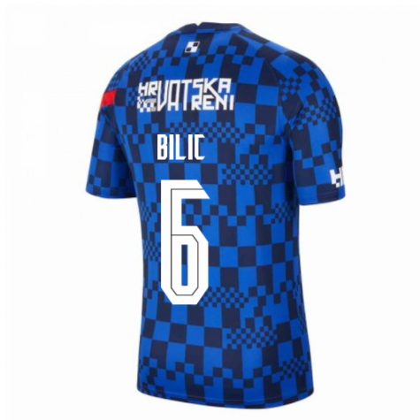 2020-2021 Croatia Pre-Match Training Shirt (Blue) - Kids (BILIC 6)