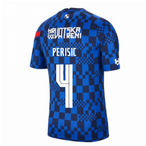 2020-2021 Croatia Pre-Match Training Shirt (Blue) - Kids (PERISIC 4)