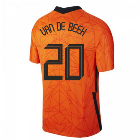 2020-2021 Holland Home Nike Football Shirt (Kids) (VAN DE BEEK 20)