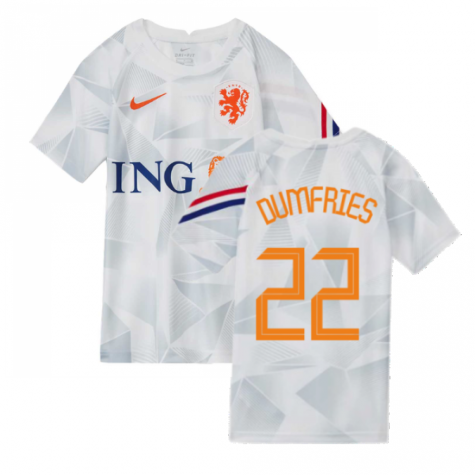 2020-2021 Holland Pre-Match Training Shirt (White) - Kids (DUMFRIES 22)