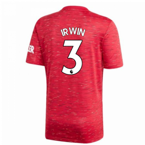 2020-2021 Man Utd Adidas Home Football Shirt (Kids) (IRWIN 3)