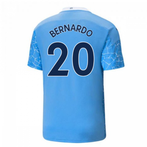 2020-2021 Manchester City Puma Home Football Shirt (BERNARDO 20)