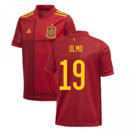 2020-2021 Spain Home Adidas Football Shirt (Kids) (OLMO 19)