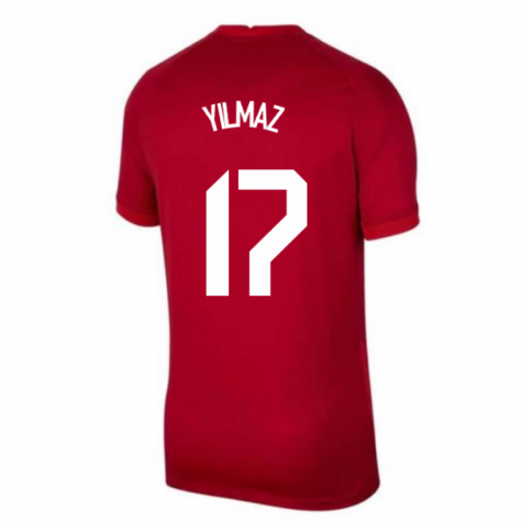 2020-2021 Turkey Away Nike Football Shirt (YILMAZ 17)