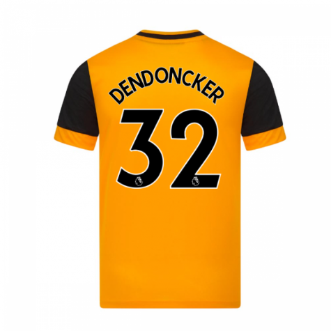 2020-2021 Wolves Home Football Shirt (DENDONCKER 32)