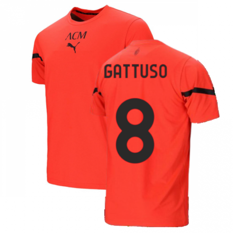 2021-2022 AC Milan Pre-Match Jersey (Red) (GATTUSO 8)