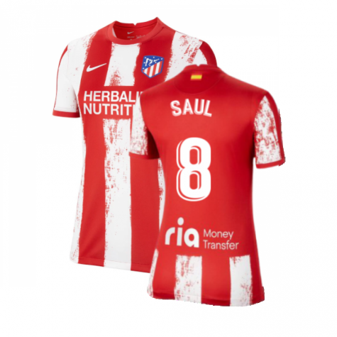 2021-2022 Atletico Madrid Womens Home Shirt (SAUL 8)