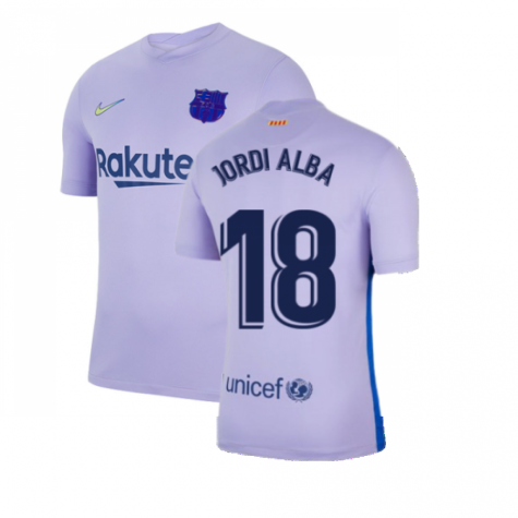 2021-2022 Barcelona Away Shirt (JORDI ALBA 18)