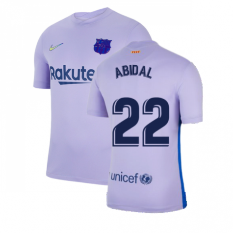 2021-2022 Barcelona Away Shirt (Kids) (ABIDAL 22)