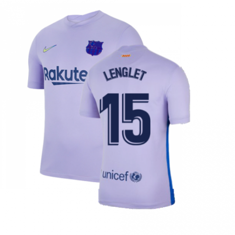 2021-2022 Barcelona Away Shirt (LENGLET 15)