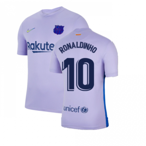 2021-2022 Barcelona Away Shirt (RONALDINHO 10)