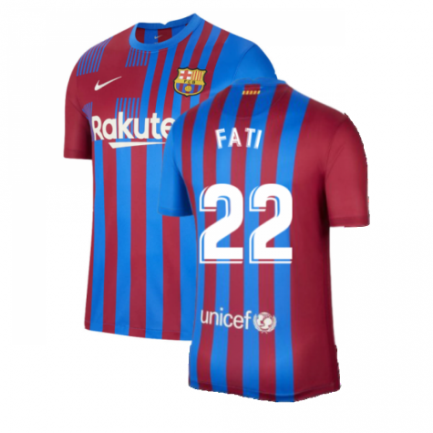 2021-2022 Barcelona Home Shirt (ANSU FATI 10)