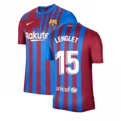 2021-2022 Barcelona Home Shirt (LENGLET 15)