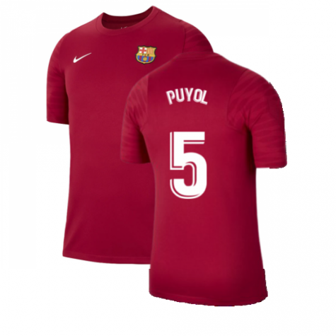 2021-2022 Barcelona Training Shirt (Noble Red) (PUYOL 5)