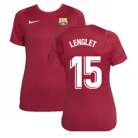 2021-2022 Barcelona Training Shirt (Noble Red) - Womens (LENGLET 15)