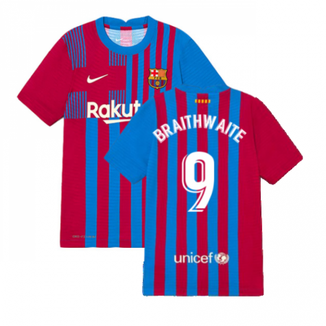 2021-2022 Barcelona Vapor Match Home Shirt (Kids) (BRAITHWAITE 12)