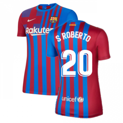 2021-2022 Barcelona Womens Home Shirt (S.ROBERTO 20)