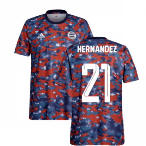 2021-2022 Bayern Munich Pre-Match Jersey (Dark Marine) - Kids (HERNANDEZ 21)