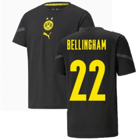 2021-2022 Borussia Dortmund Pre Match Shirt (Black) - Kids (BELLINGHAM 22)