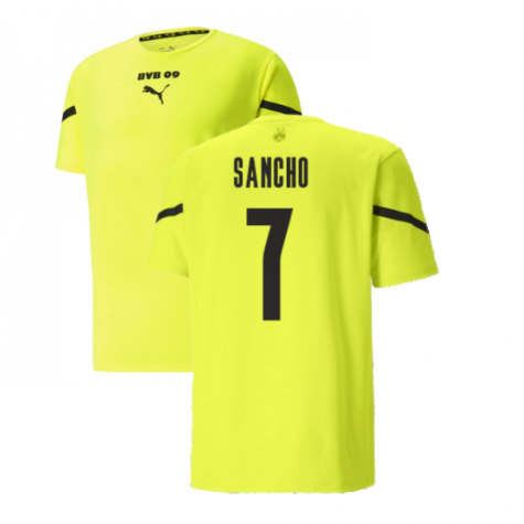 2021-2022 Borussia Dortmund Pre Match Shirt (Yellow) (SANCHO 7)