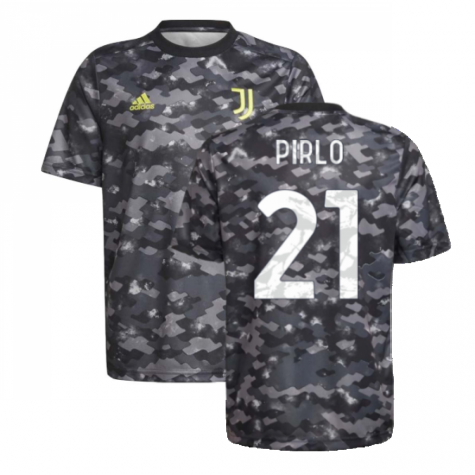 2021-2022 Juventus Pre-Match Training Shirt (Grey) (PIRLO 21)