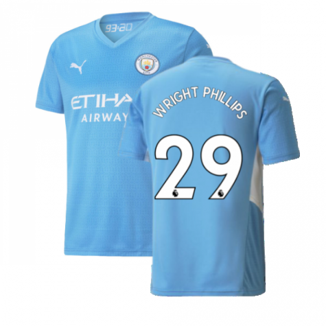 2021-2022 Man City Home Shirt (WRIGHT PHILLIPS 29)