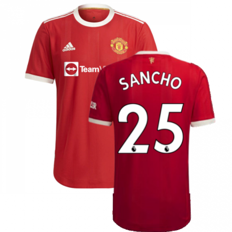 2021-2022 Man Utd Authentic Home Shirt (SANCHO 25)