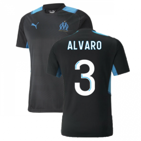 2021-2022 Marseille Training Shirt (Black) (ALVARO 3)