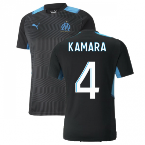 2021-2022 Marseille Training Shirt (Black) (KAMARA 4)