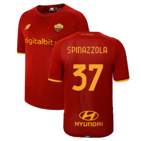 2021-2022 Roma Home Shirt (Kids) (SPINAZZOLA 37)