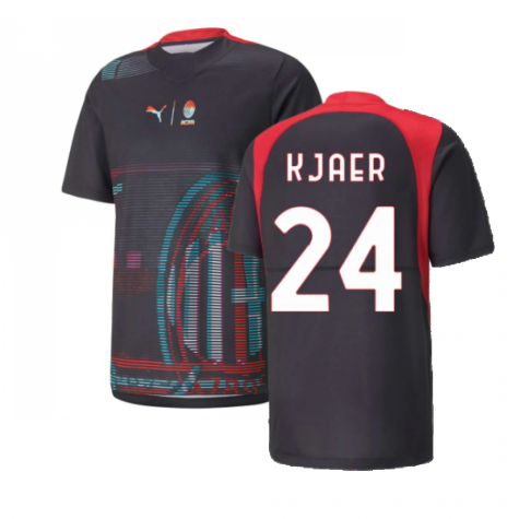 2022-2023 AC Milan Gameday Jersey (Black) (KJAER 24)