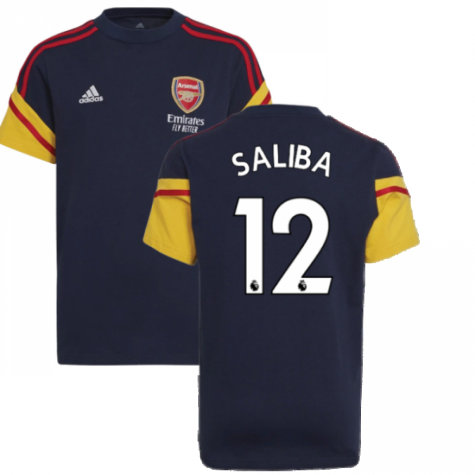 2022-2023 Arsenal Training Tee (Navy) (SALIBA 12)