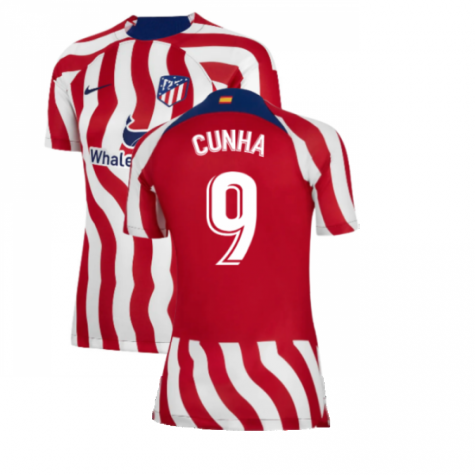 2022-2023 Atletico Madrid Womens Home Shirt (CUNHA 9)