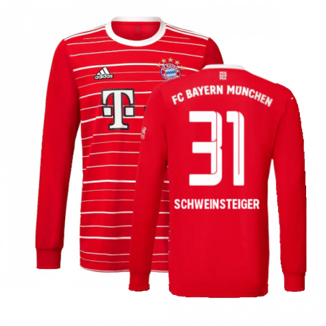 2022-2023 Bayern Munich Long Sleeve Home Shirt (Kids) (SCHWEINSTEIGER 31)