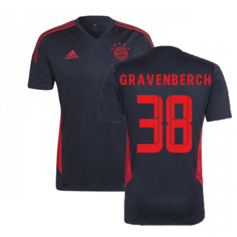 2022-2023 Bayern Munich Training Shirt (Black) (GRAVENBERCH 38)