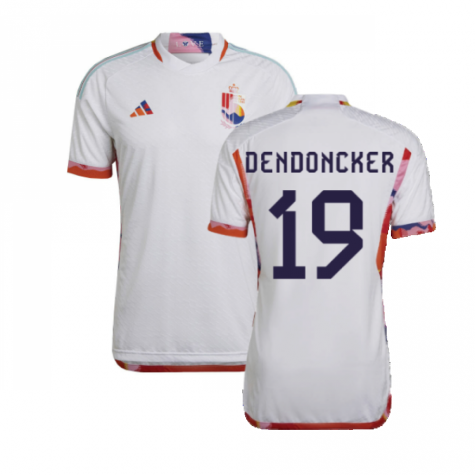 2022-2023 Belgium Authentic Away Shirt (DENDONCKER 19)