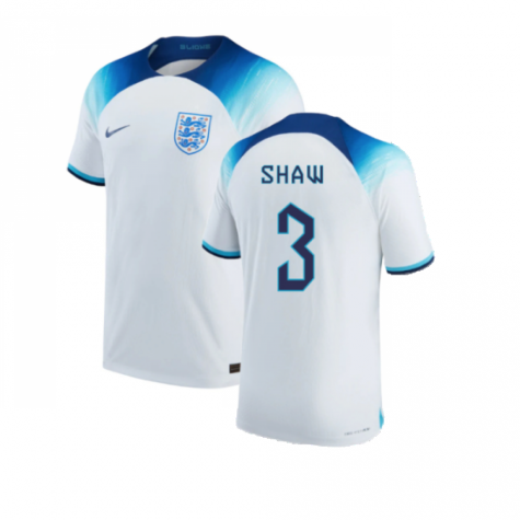 2022-2023 England Home Match Vapor Shirt (Shaw 3)