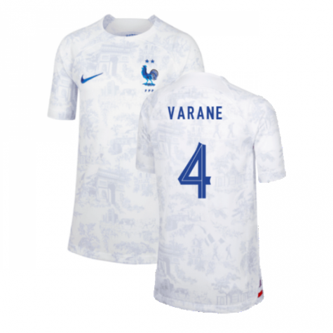 2022-2023 France Away Shirt (Kids) (Varane 4)