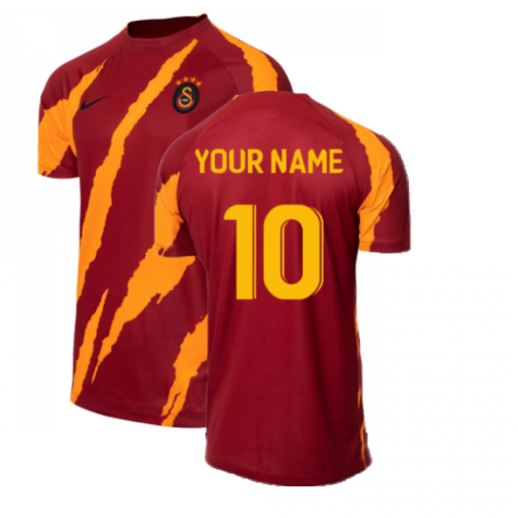 2022-2023 Galatasaray Pre-Match Training Shirt (Pepper Red) (Your Name)