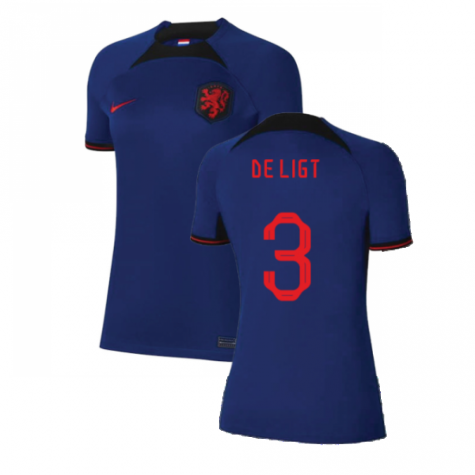 2022-2023 Holland Away Shirt (Ladies) (De Ligt 3)