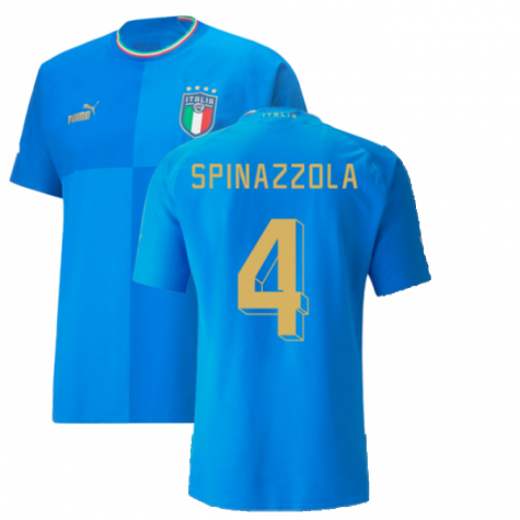 2022-2023 Italy Authentic Home Shirt (SPINAZZOLA 4)