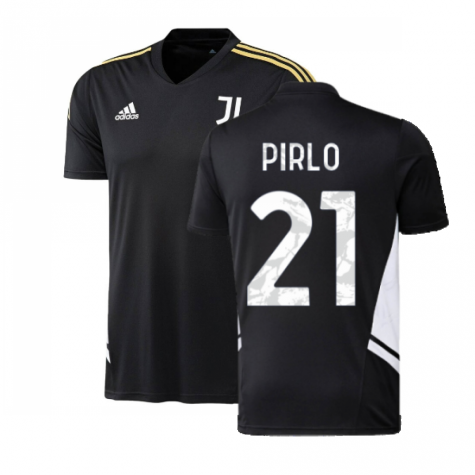 2022-2023 Juventus Training Shirt (Black) (PIRLO 21)