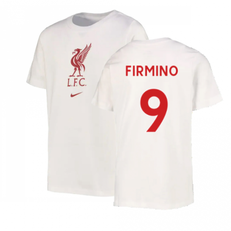 2022-2023 Liverpool Crest Tee (White) (FIRMINO 9)