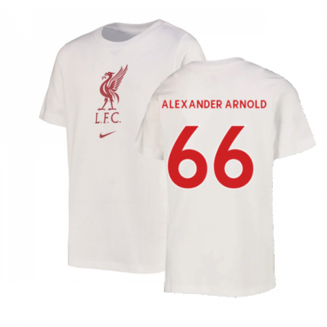 2022-2023 Liverpool Crest Tee (White) - Kids (ALEXANDER ARNOLD 66)